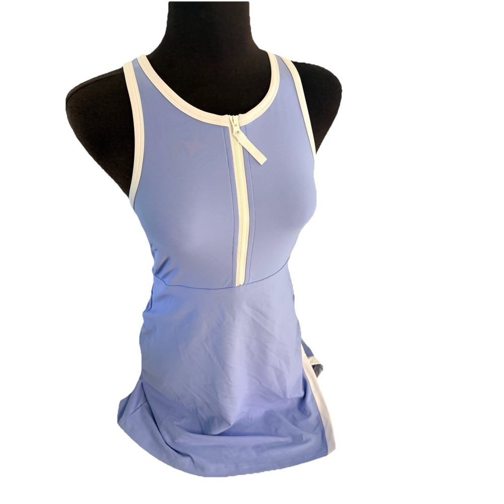 Sage Collective Active Sport Dress Womens Medium Lilac White Trim Tennis Golf